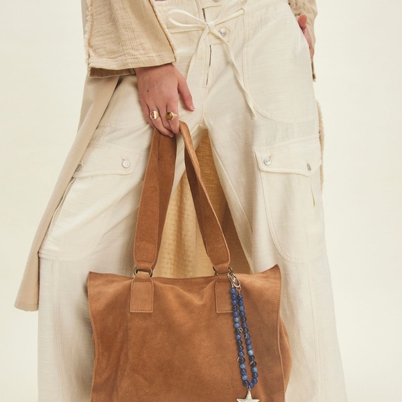 FREE PEOPLE Salma Suede Tote Bag - Picture 1 of 5